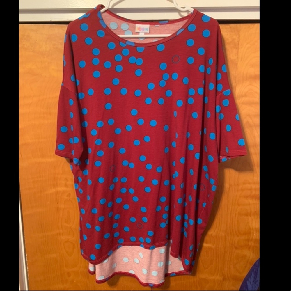 Red and Blue Lularoe Irma